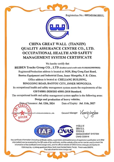 Occupational Health and Safety Management System Certification